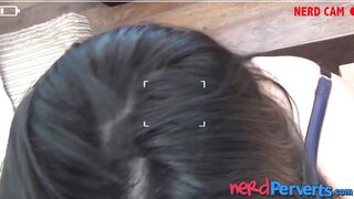 Big boobed hottie Danielle Darlow licks rock hard nerd cock🌭