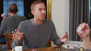 Blonde beauty Nina Heels gets double fucked by big dicks