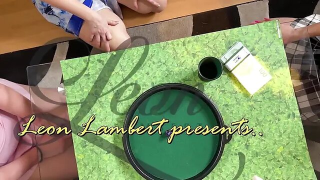 Three hot skanks compete in a handjob challenge