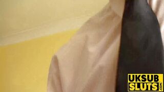 UKSubSluts com - Blonde Jessica Jensen enjoys big cocks in submissive role