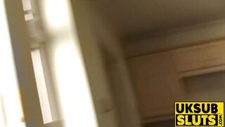 UKSubSluts com - Pig tails slag Liz earns facial after intense fuck