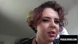 Curvy girl in stockings gets spanked and penetrated roughly