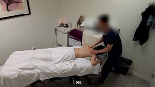 A stunning Japanese waitress refused his advances but ended her massage with a satisfied smile