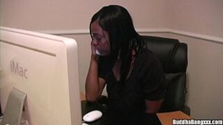 Dark beauty welcomes thick shaft deep inside