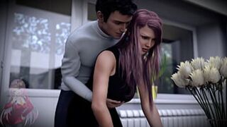 3D Sex Game - Erotic yoga with a young woman