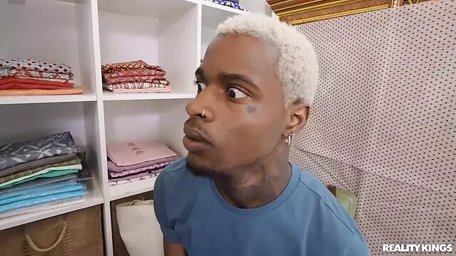 Tattooed Hazel worships massive shaft with hairy pits