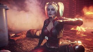 Harley Quinn parody with tight restraints and intense action