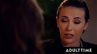 Femme shows lesbian how to dominate