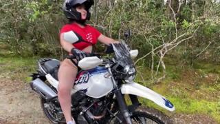 In 'Park Throat' she rides, ahed dildo, all day long