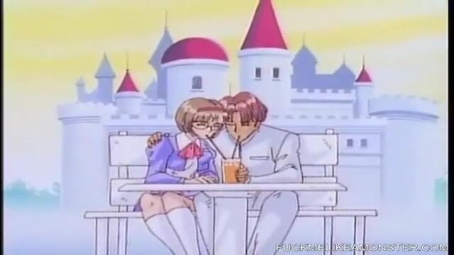 Busty anime girl gets a rough drill scene