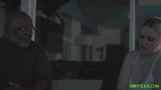 Big booty girl pleasures with nightmare monster