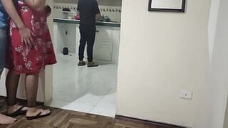 Cheating Fun with Wife's BF While Husband's Away