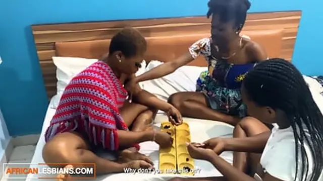 African Lesbians - Three Ghetto Sluts Suck😜 Tits And Lick Cunts