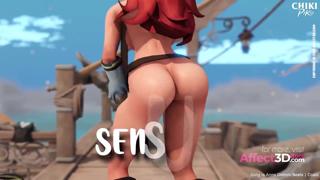 Sexy 3D Girls Showcase Pole Dancing Talent in Naughty😈 Anime - Blonde