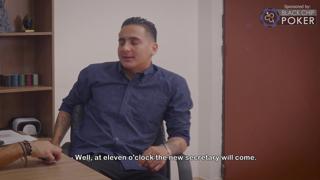 Dirty office trysts with Latina secretary Abby Motano, serviced by boss Phillip, Car, and Danny