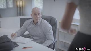 Boss gets what he wants as busty secretary succumbs to years-long torment