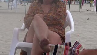 Beach Flashing Leads To Hot Husband's Friend Cock🍆 Exposure And Threesome Pleasure